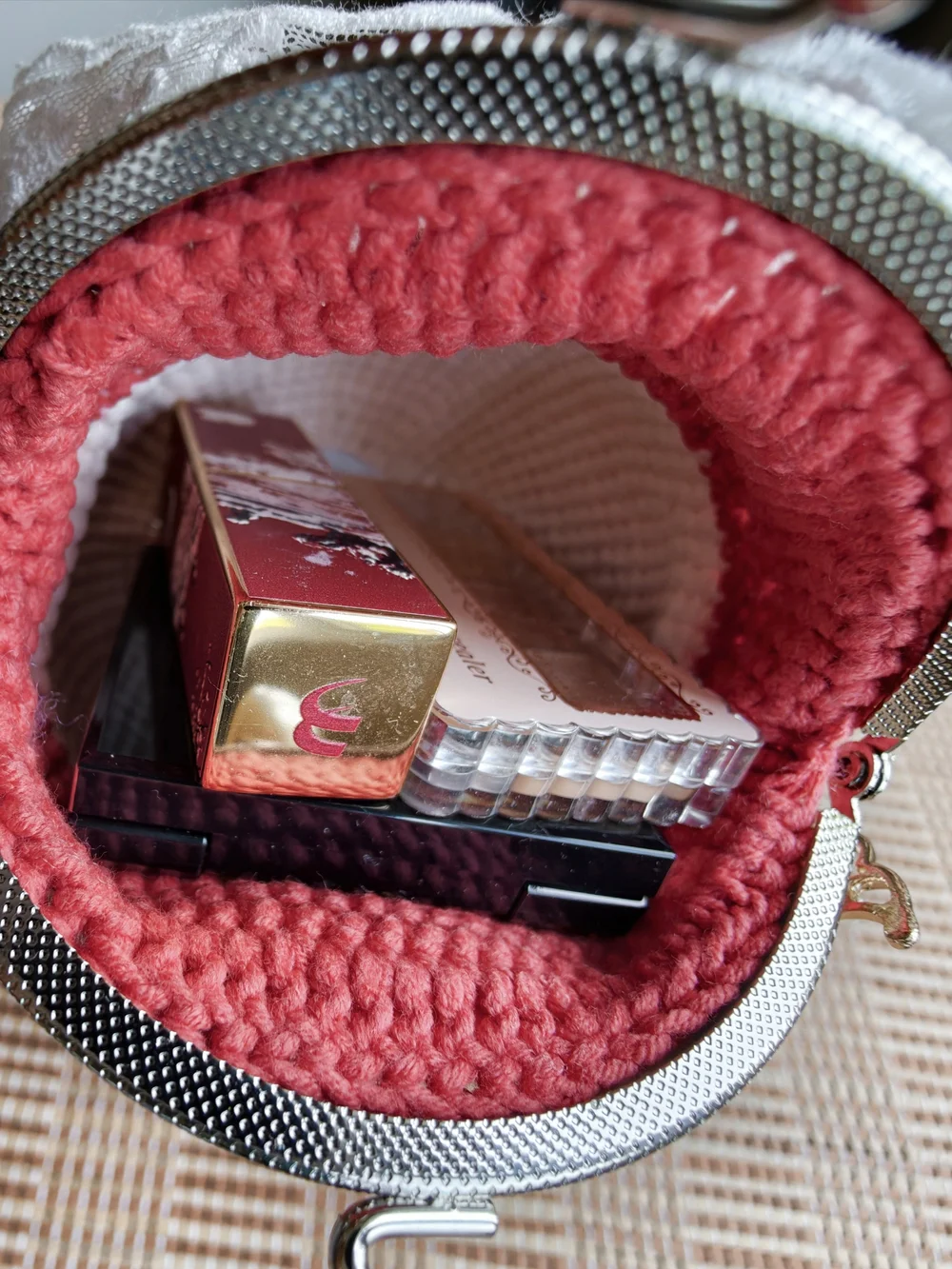 Cute Red Crochet Doll Crossbody Bag - Women - Picture 9 of 12